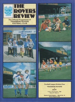 Tranmere Rovers v Bury Match Programme 1980-10-31